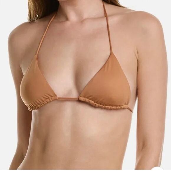 NWT ALC Neutral Tan Devin Triangle Bikini Top - Picture 1 of 6